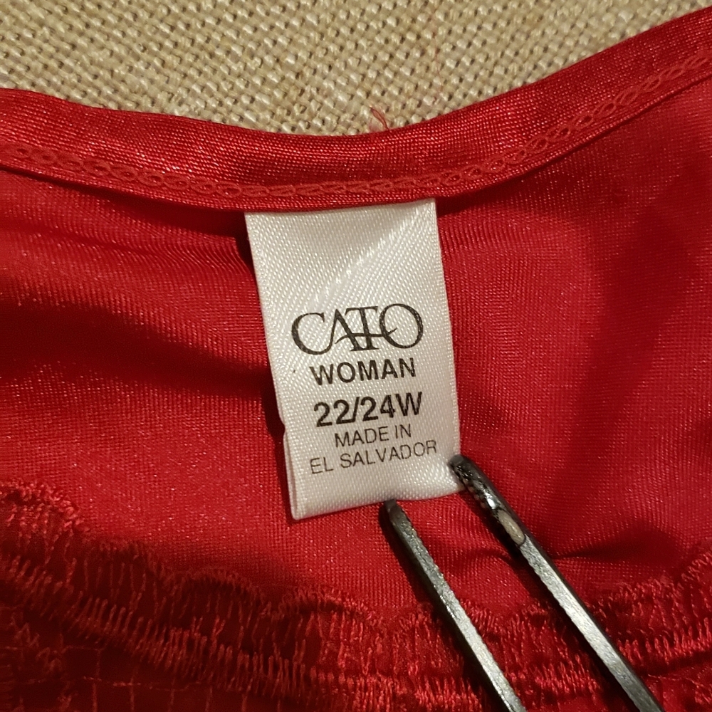 Cato Red Lace-Trimmed Camisole - Picture 8 of 10